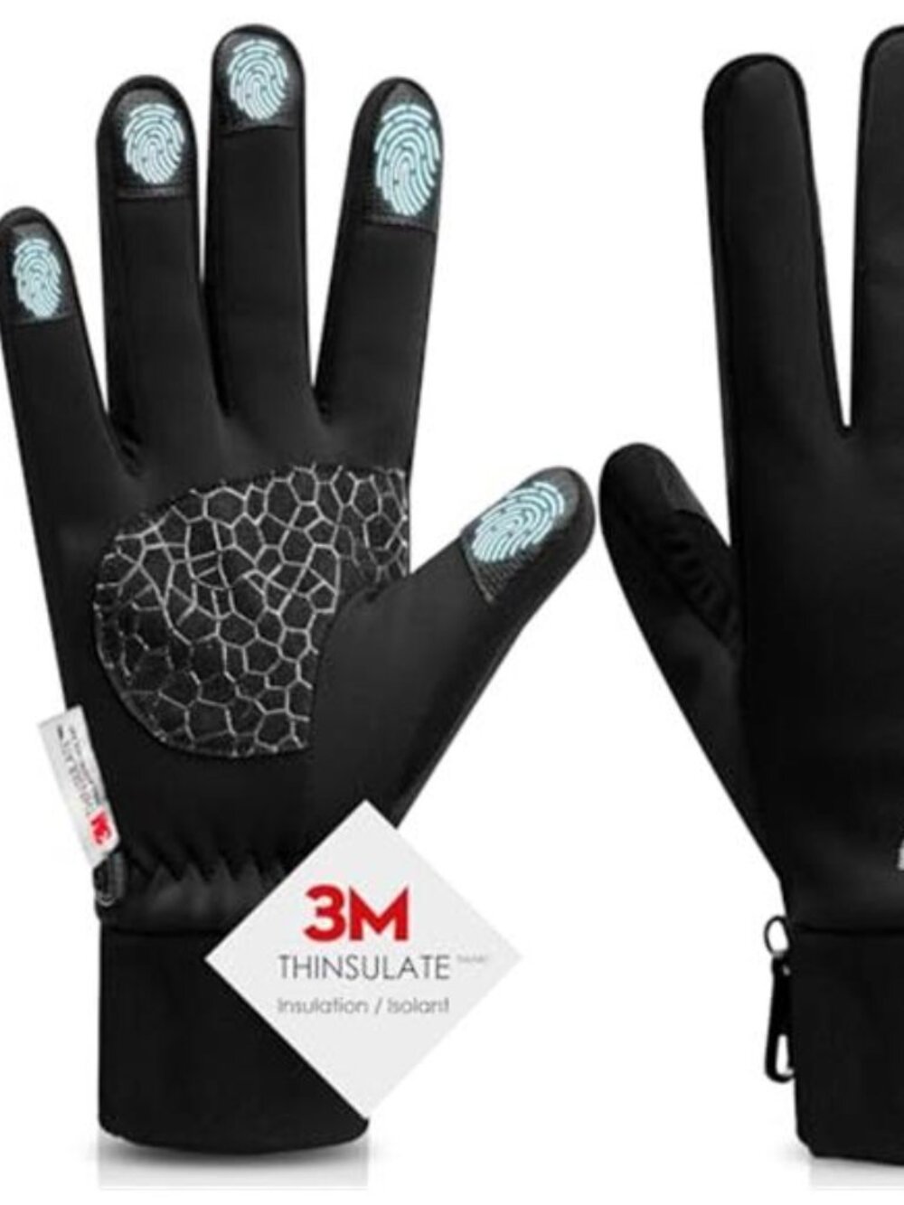 Winter Gloves Touchscreen Warm Thermal Windproof Non Slip Running Ski Gloves